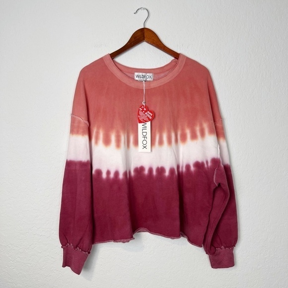 NEW Wildfox Olivia Sweatshirt Ruby Dove Dye Sweater - Picture 7 of 10